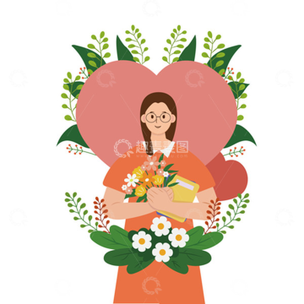 源文件下载【趣麦麦图】感恩老师教师节鲜花