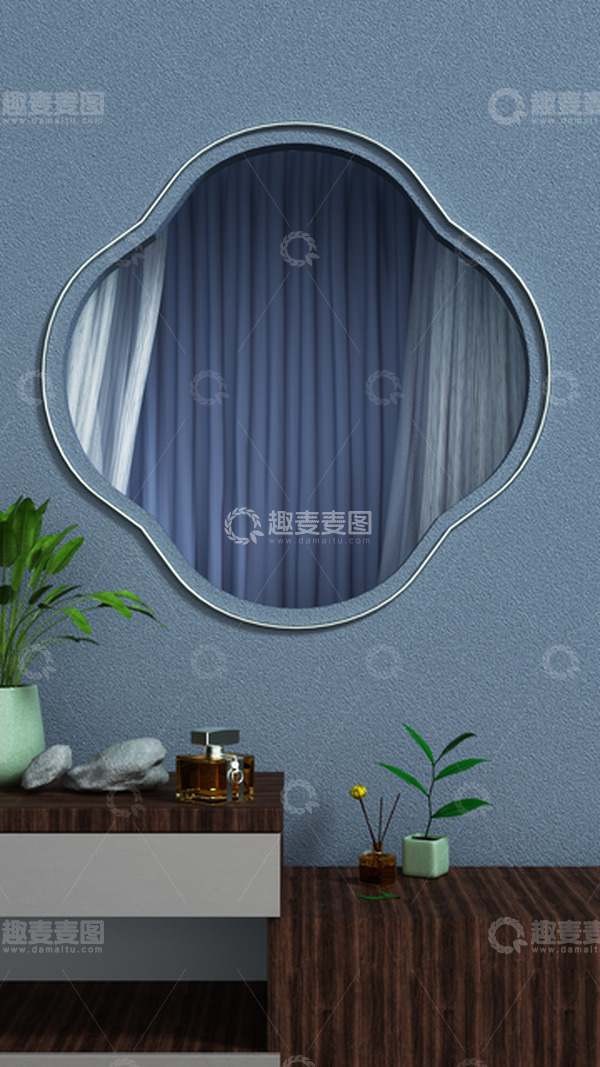 源文件下载【趣麦麦图】C4D室内电商化妆品场景