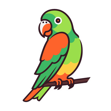 鹦鹉矢量插画