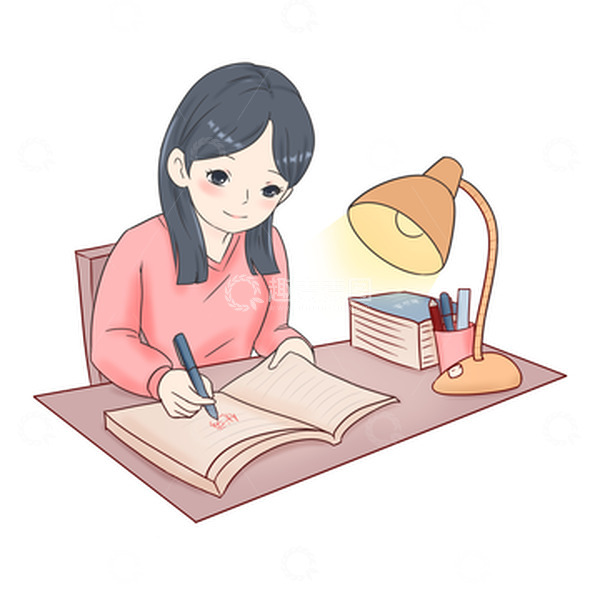 源文件下载【趣麦麦图】教师节老师熬夜批改作业