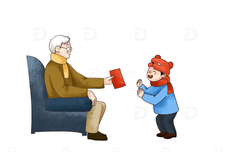 源文件下载【趣麦麦图】新年拜年红包压岁钱