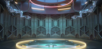 c4d酷炫科技展台背景