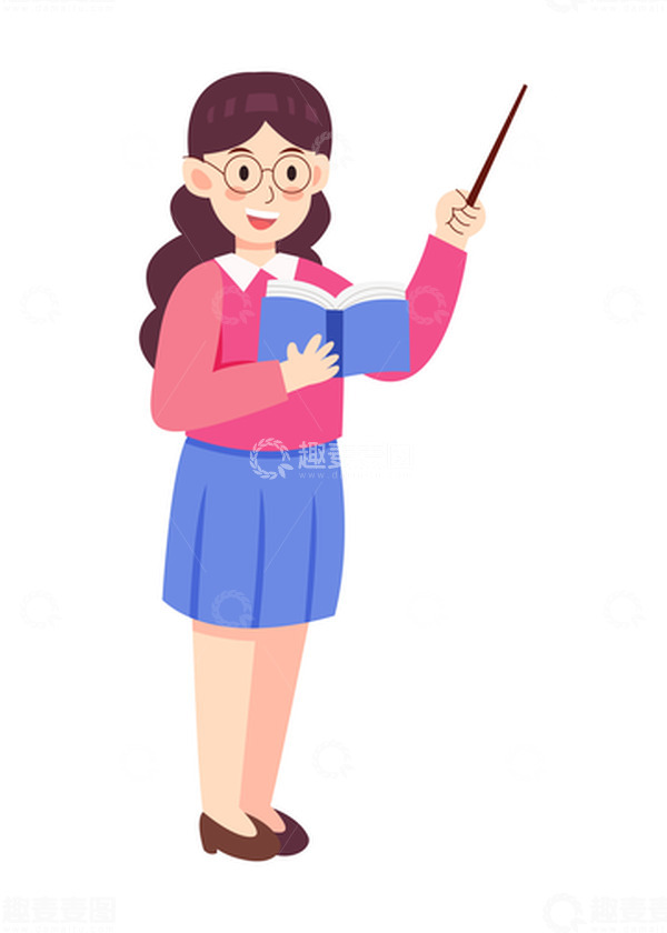 源文件下载【趣麦麦图】卡通简约教师节讲课的老师