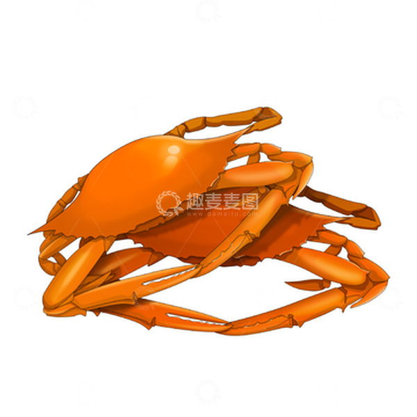 源文件下载【趣麦麦图】秋高蟹肥梳子蟹海鲜美食宵夜手绘卡通元素
