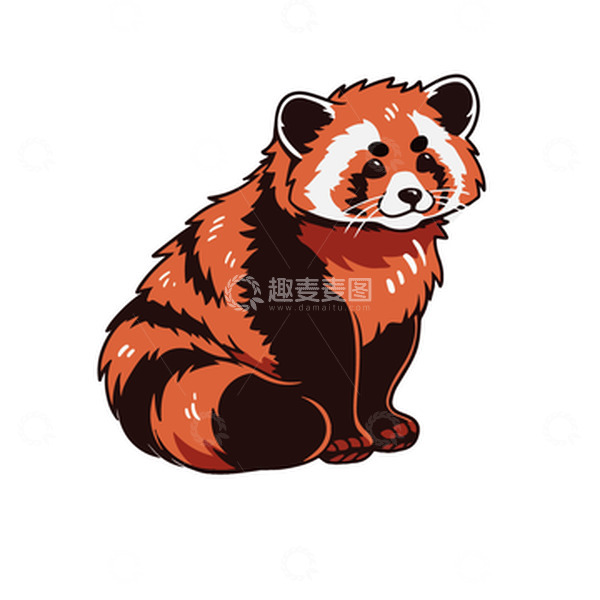 源文件下载【趣麦麦图】小熊猫矢量插画