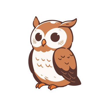猫头鹰可爱插画