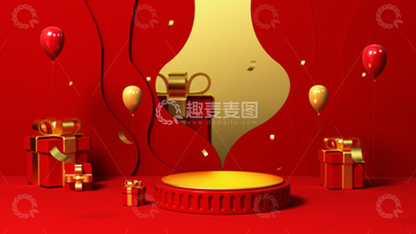 源文件下载【趣麦麦图】C4D国庆电商狂欢场景