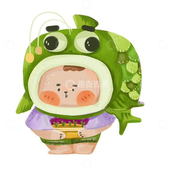 源文件下载【趣麦麦图】小男孩卡通可爱文创手绘插画
