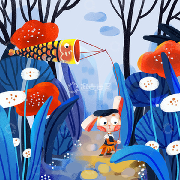 源文件下载【趣麦麦图】兔子可爱插画手绘文创
