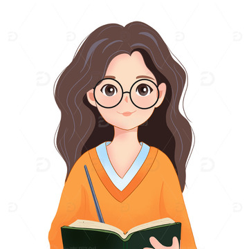 女教师手绘素材