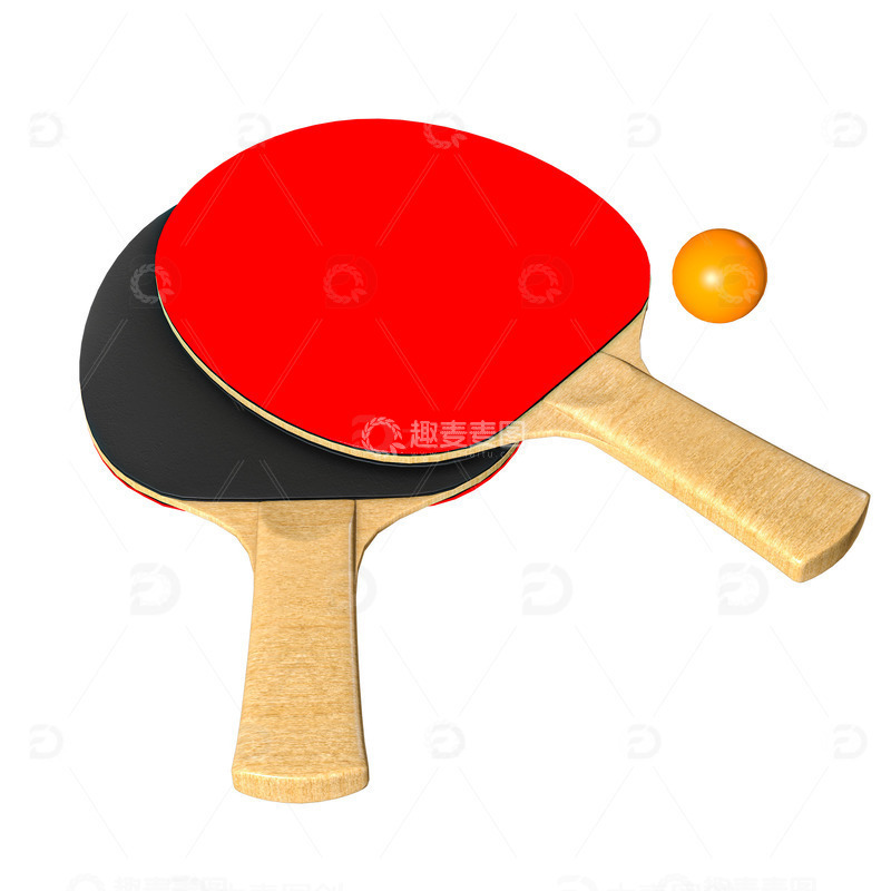 源文件下载【趣麦麦图】写实运动会乒乓球拍