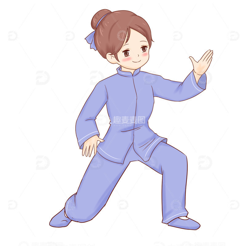 源文件下载【趣麦麦图】运动员武术人物