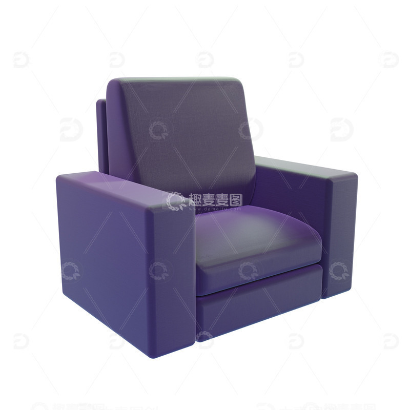 源文件下载【趣麦麦图】黑色单人沙发椅子家具