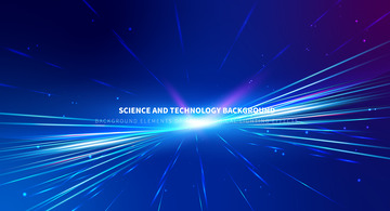 蓝色科技互联网梦幻未来光线星空装饰背景