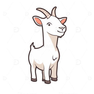 卡通可爱山羊