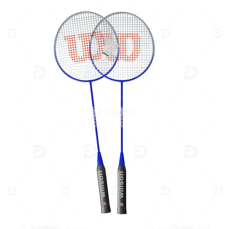 源文件下载【趣麦麦图】写实运动会羽毛球拍