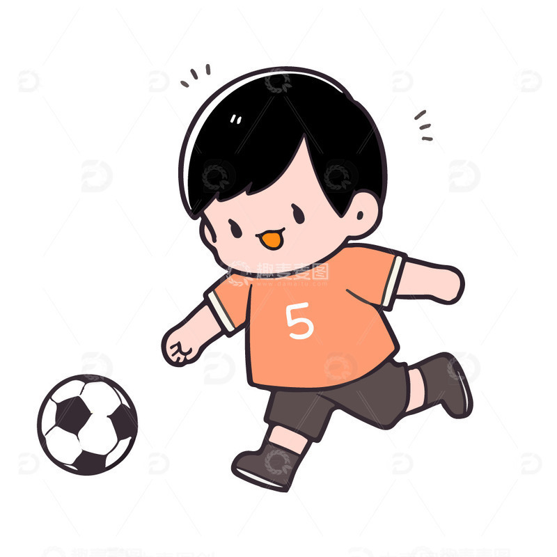 踢足球的男孩子