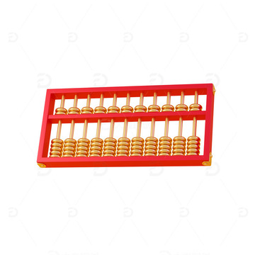 3D立体算盘计算器金融理财模型