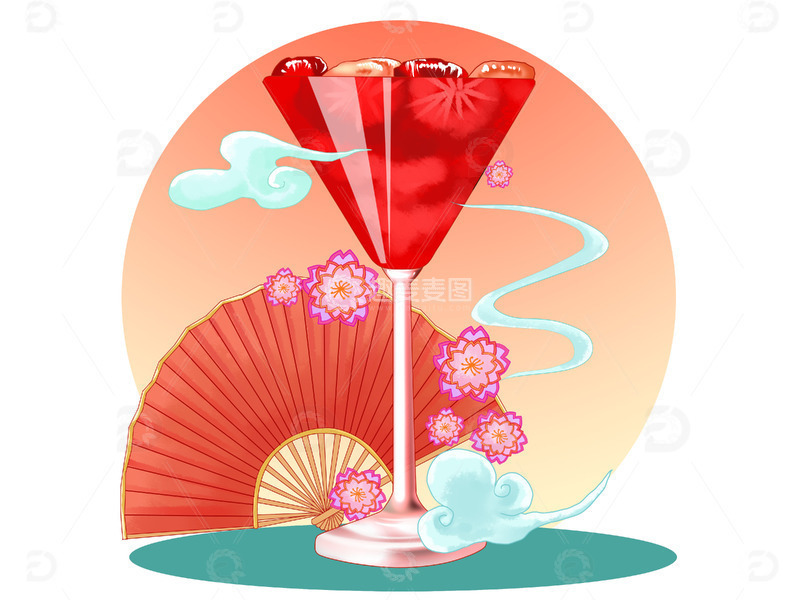 源文件下载【趣麦麦图】国潮创意饮料饮品