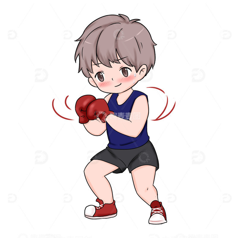 源文件下载【趣麦麦图】运动员拳击选手