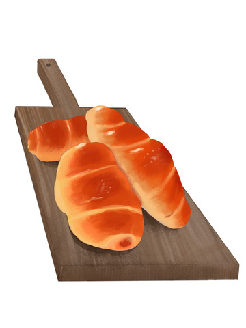 美食烘焙 橙红烤面包