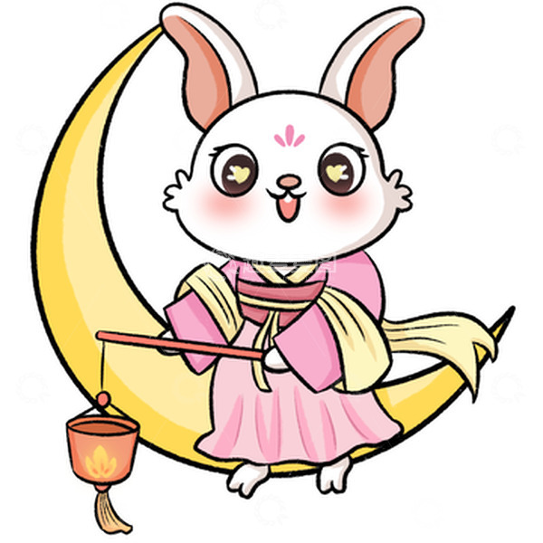 源文件下载【趣麦麦图】中秋节中秋团圆月亮兔子