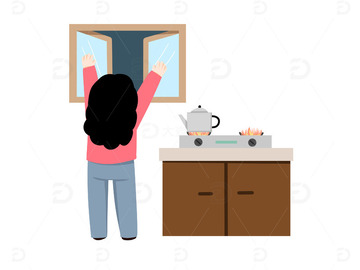 燃气安全保持空气流通漫画