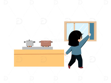 保持空气流通燃气安全漫画