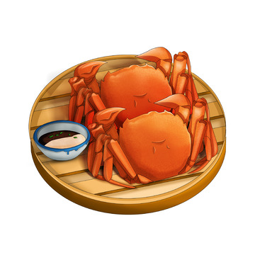 中秋美食清蒸大闸蟹海鲜宵夜小吃外卖