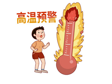 三伏天创意高温预警