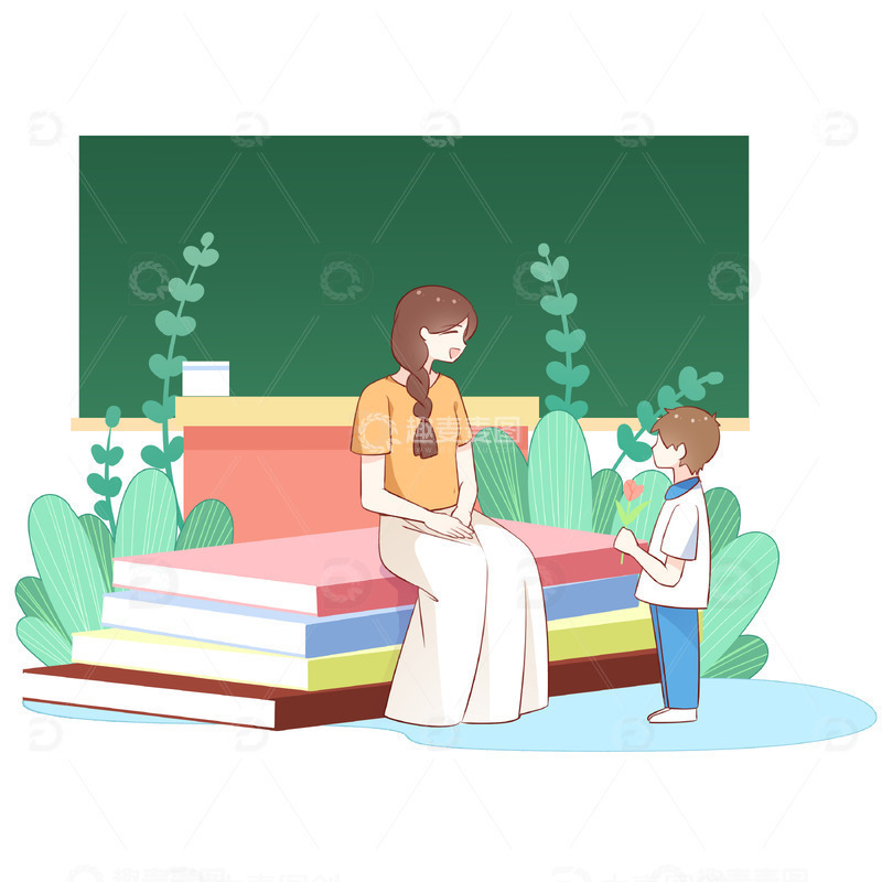 源文件下载【趣麦麦图】教师节感恩老师师恩难忘