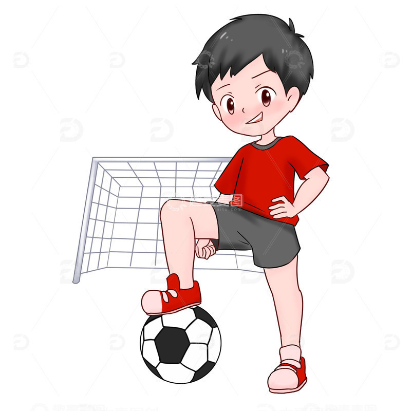 源文件下载【趣麦麦图】运动员足球运动员球场