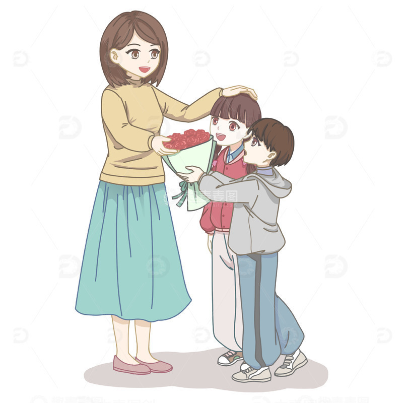 源文件下载【趣麦麦图】教师学生感恩