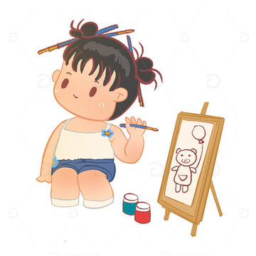 画画的baby 卡通 Q版 儿插 插画