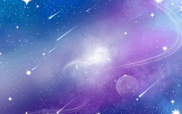 星空银河浪漫发光星星蓝色紫色背景