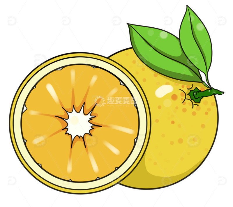 源文件下载【趣麦麦图】清甜可口的橙子