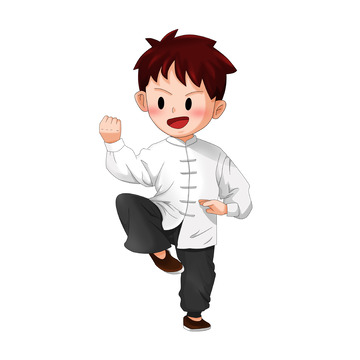 中国功夫金鸡独立武术体育锻炼运动