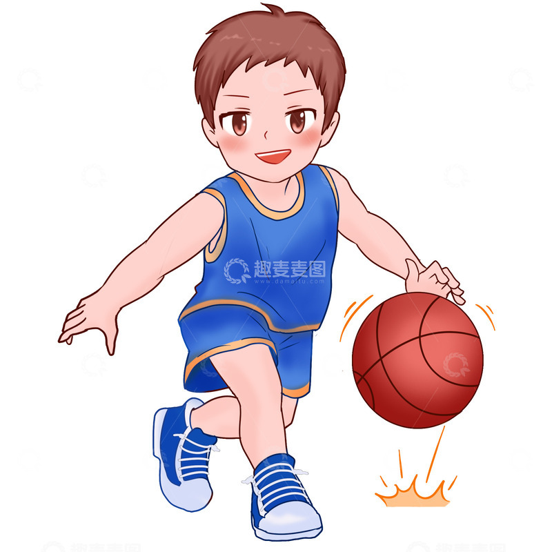 源文件下载【趣麦麦图】运动员打篮球比赛人物