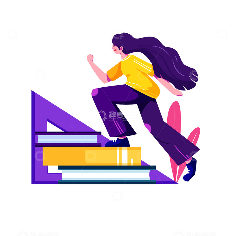 源文件下载【趣麦麦图】简约教育扁平人物