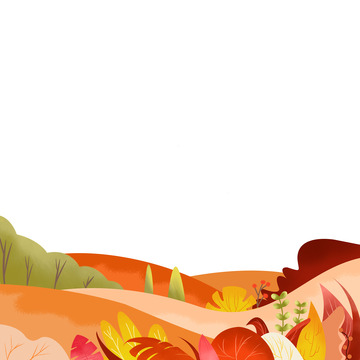 秋天立秋花草山丘