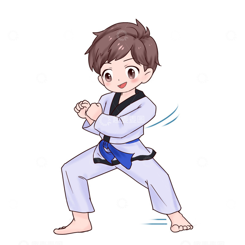 源文件下载【趣麦麦图】运动员拳击选手打拳