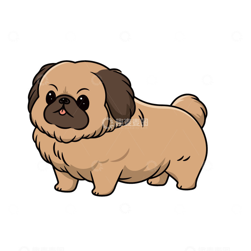 源文件下载【趣麦麦图】可爱的哈巴狗