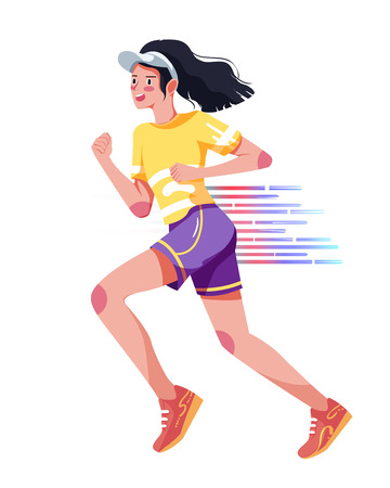 简约跑步运动员