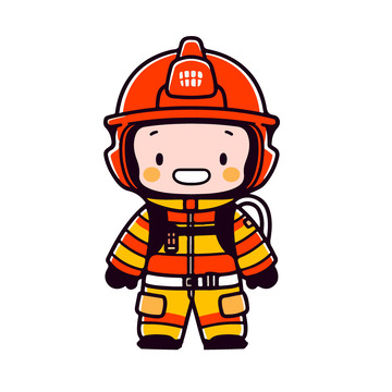 卡通消防员形象