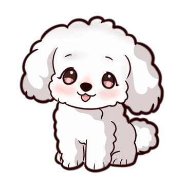 可爱小狗卡通手绘素材