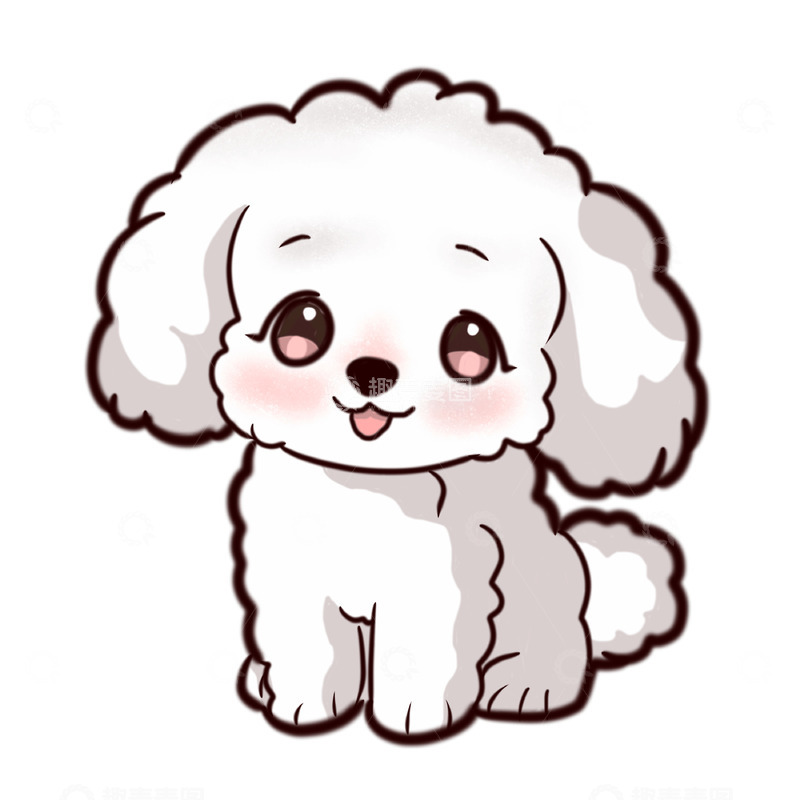 源文件下载【趣麦麦图】可爱小狗卡通手绘素材