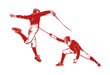 击剑运动亚运会运动员剪纸