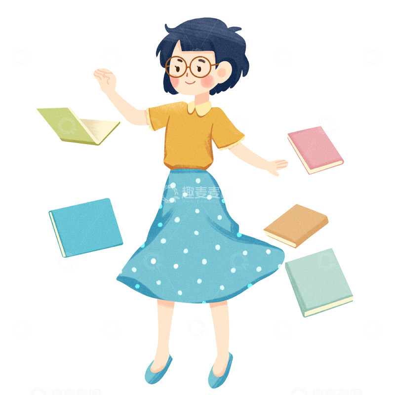 源文件下载【趣麦麦图】教师节女老师感谢教师