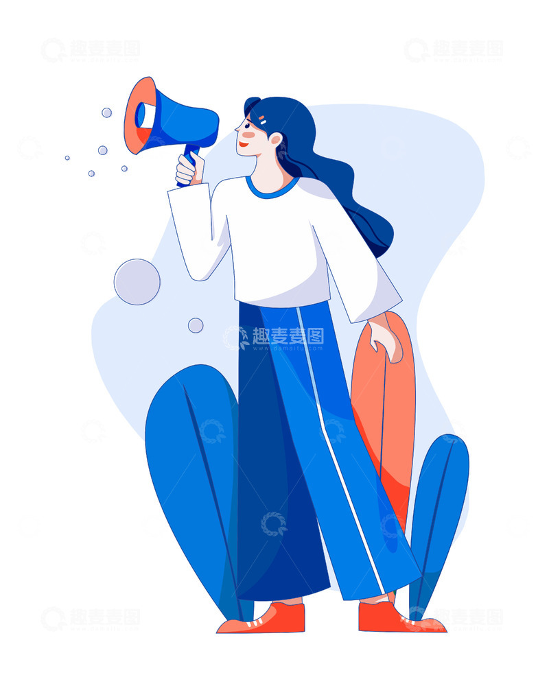 源文件下载【趣麦麦图】简约商务扁平通知