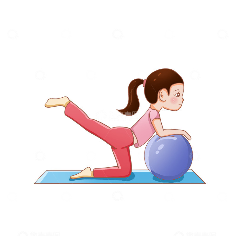 源文件下载【趣麦麦图】亚运会热身女孩运动员手绘插画